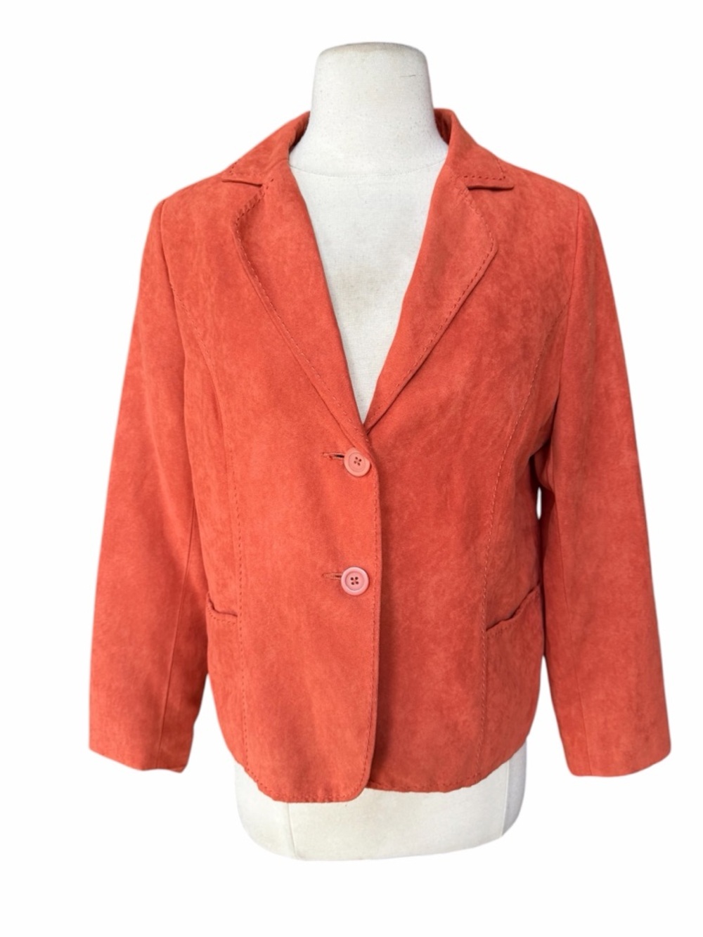 Y2K Studio Works Terracotta Super Soft Faux‎ Suede Lined Blazer
